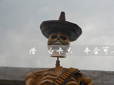 借錢白卡只還本金可以嗎 白卡貸款