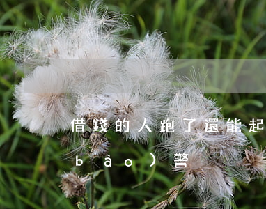 借錢的人跑了還能起訴(借錢人跑了可以報(bào)警)