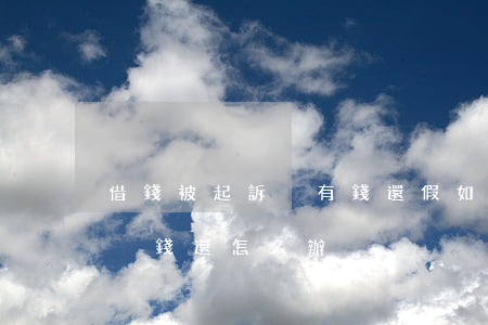 借錢被起訴沒有錢還(假如借錢不還起訴之后沒錢還怎么辦)