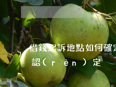 借錢起訴地點如何確定(借款糾紛起訴地怎么認(rèn)定)