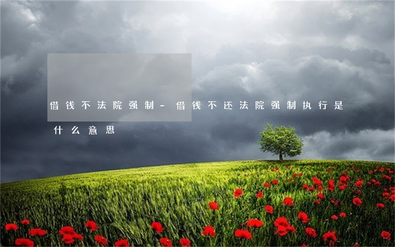 借钱不法院强制-借钱不还法院强制执行是什么意思