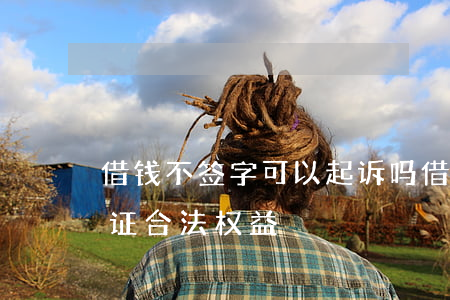 借钱不签字可以起诉吗(借钱不签借条,怎么保证合法权益)