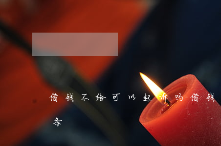 借钱不给可以起诉吗(借钱不给怎么起诉有借条)