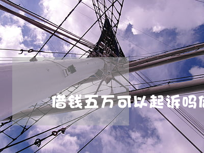 借钱五万可以起诉吗(借钱五万可以起诉吗)