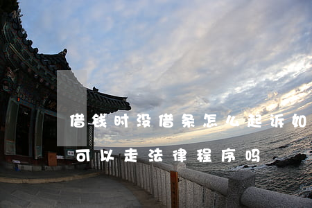 借钱时没借条怎么起诉(如果借钱没借条,不还,可以走法律程序吗?)