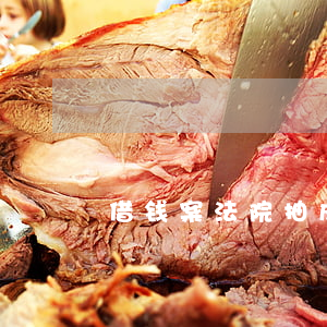 借钱案法院抽成(借钱 法院)