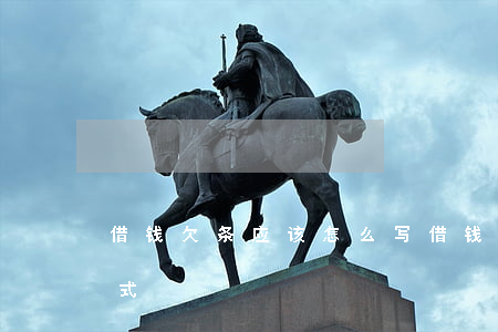 借钱欠条应该怎么写(借钱欠条应该怎么写格式)