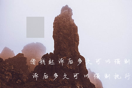 借钱起诉后多久可以强制执行-借钱不还起诉后多久可以强制执行