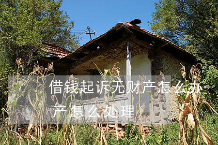 借钱起诉无财产怎么办-起诉的借款人没财产怎么处理