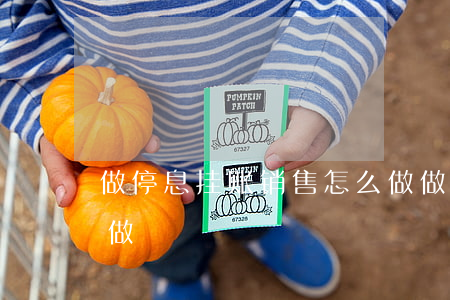 做停息挂账销售怎么做(做停息挂账销售怎么做)