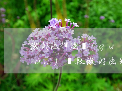 做好法律法規(guī)宣傳(在現(xiàn)階段做好法制宣傳工作,要從哪些方面著手)