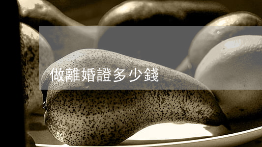 做離婚證多少錢