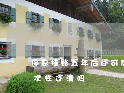 停息挂账五年后还可信吗(停息挂账后可以一次性还清吗)
