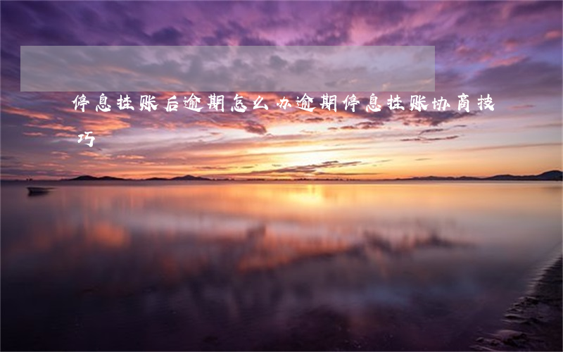 停息挂账后逾期怎么办（逾期停息挂账协商技巧）