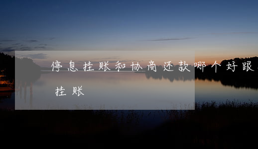 停息挂账和协商还款哪个好(跟银行商量停息挂账)