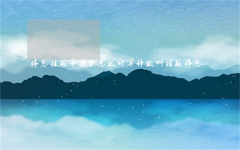 停息挂账手续费怎么计算(什么叫挂账停息)
