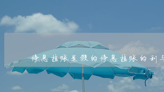 停息挂账是假的(停息挂账的利与弊)