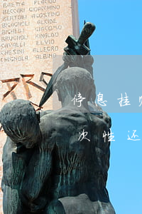停息挂账还用每月还款吗(停息挂账后可以一次性还清吗)
