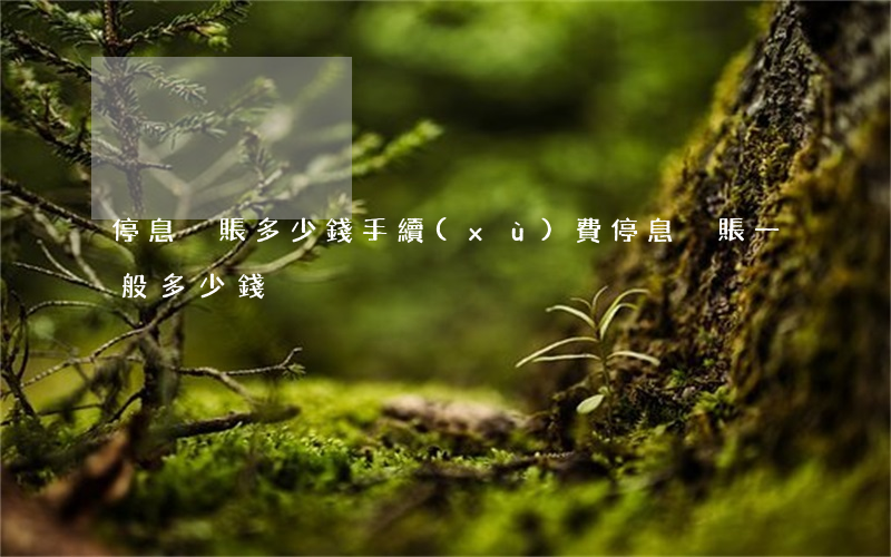 停息掛賬多少錢手續(xù)費（停息掛賬一般多少錢）