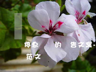 停息掛賬的廣告文案-停息掛賬的廣告文案范文