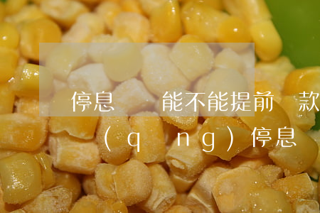 停息掛賬能不能提前還款(什么情況下可以申請(qǐng)停息掛賬)