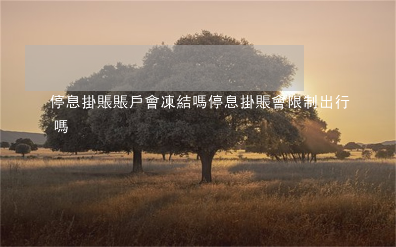 停息掛賬賬戶會凍結嗎 停息掛賬會限制出行嗎