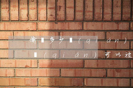 偷盜多少錢(qián)可以拘留(盜竊多少錢(qián)可以被拘留)