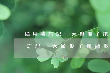 備用機忘記一天逾期了還能取用嗎-備用機忘記一天逾期了還能取用嗎怎么辦