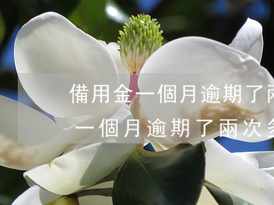 備用金一個月逾期了兩次多久能用-備用金一個月逾期了兩次多久能用