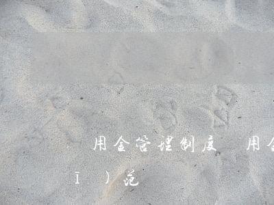 備用金管理制度，備用金管理制度及規(guī)范