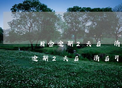 備用金逾期2天后還清后可以用嗎-備用金逾期2天后還清后可以用嗎
