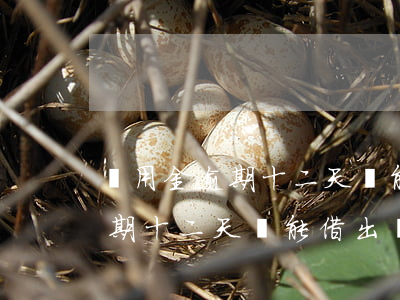 備用金逾期十二天還能借出來嗎-備用金逾期十二天還能借出來嗎安全嗎