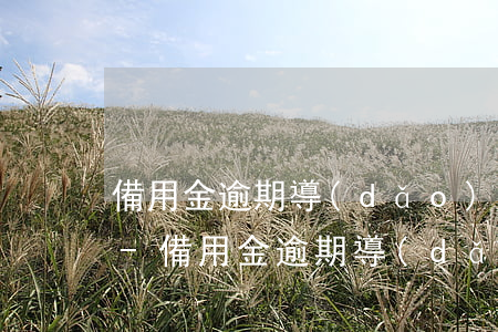 備用金逾期導(dǎo)致花唄停了怎么辦-備用金逾期導(dǎo)致花唄停了怎么辦呢