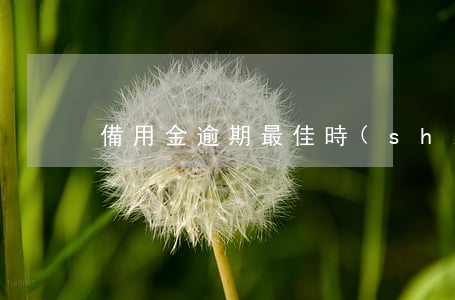 備用金逾期最佳時(shí)間