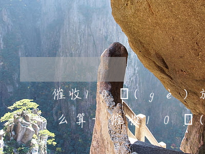催收10個(gè)施壓點(diǎn)怎么算-催收10個(gè)施壓點(diǎn)怎么算的
