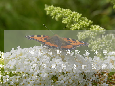 催收逾期貸款的注意點(diǎn)(貸款逾期惡意催收的法律規(guī)定)