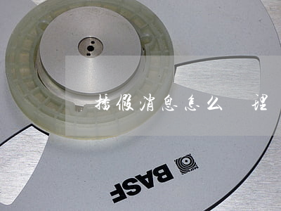 傳播假消息怎么處理