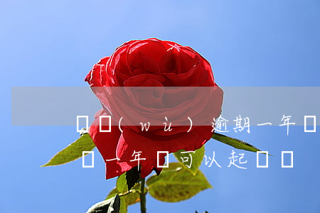 債務(wù)逾期一年還可以起訴嗎(欠款超過一年還可以起訴嗎)