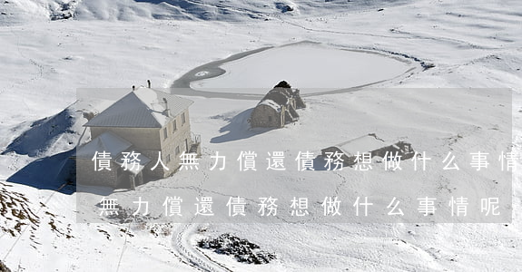 債務人無力償還債務想做什么事情-債務人無力償還債務想做什么事情呢