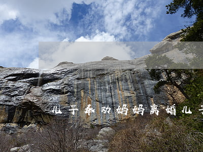 儿子奉劝妈妈离婚(儿子总劝我离婚)