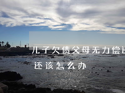 儿子欠债父母无力偿还(儿子欠债父母无力偿还该怎么办)