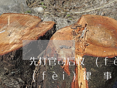 先打官司后收費(fèi)(先打官司后收費(fèi)律師事務(wù)所)