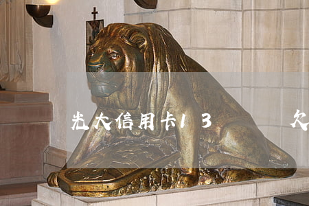 光大信用卡13萬沒還（欠光大信用卡11萬）