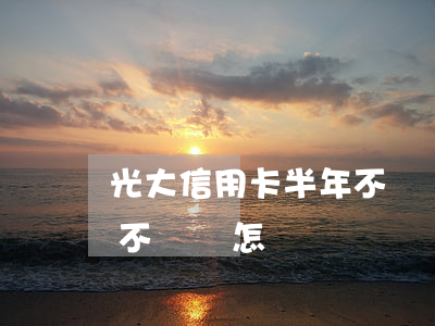 光大信用卡半年不還會怎樣(光大信用卡半年不還會怎樣)