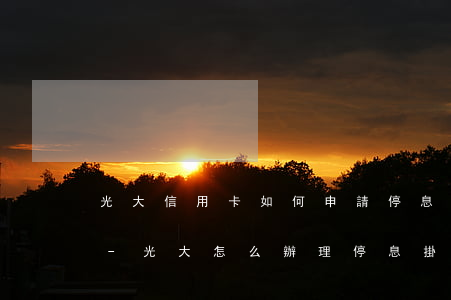 光大信用卡如何申請停息掛賬浦發(fā)-光大怎么辦理停息掛賬