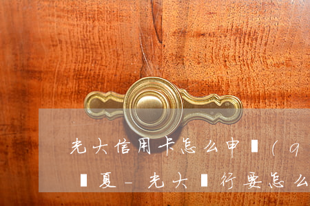 光大信用卡怎么申請(qǐng)停息掛賬華夏-光大銀行要怎么申請(qǐng)停息掛賬