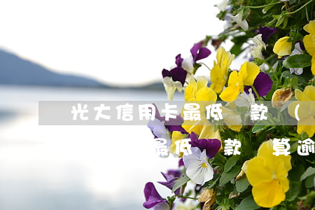 光大信用卡最低還款會(huì)逾期嗎(光大還了最低還款還算逾期嗎)