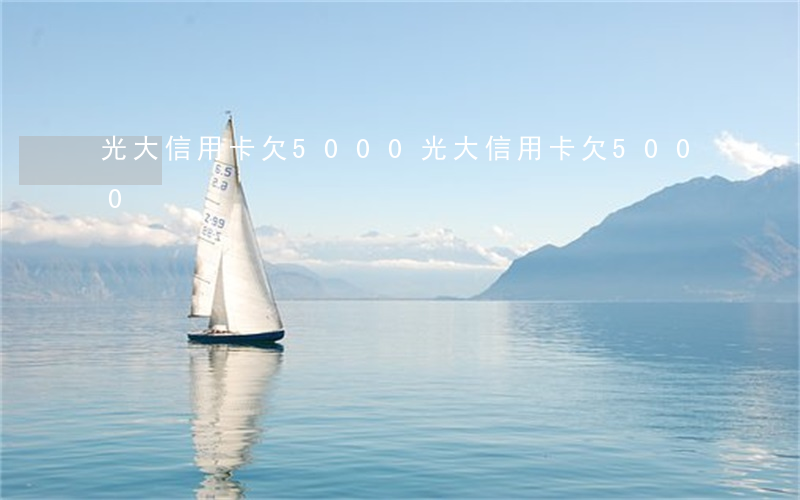 光大信用卡欠5000(光大信用卡欠5000)