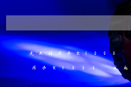 光大信用卡欠5000會被起訴嗎-光大信用卡欠5000會被起訴嗎知乎