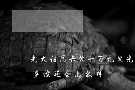 光大信用卡欠一万元(欠光大银行信用卡一万多没还会怎么样)